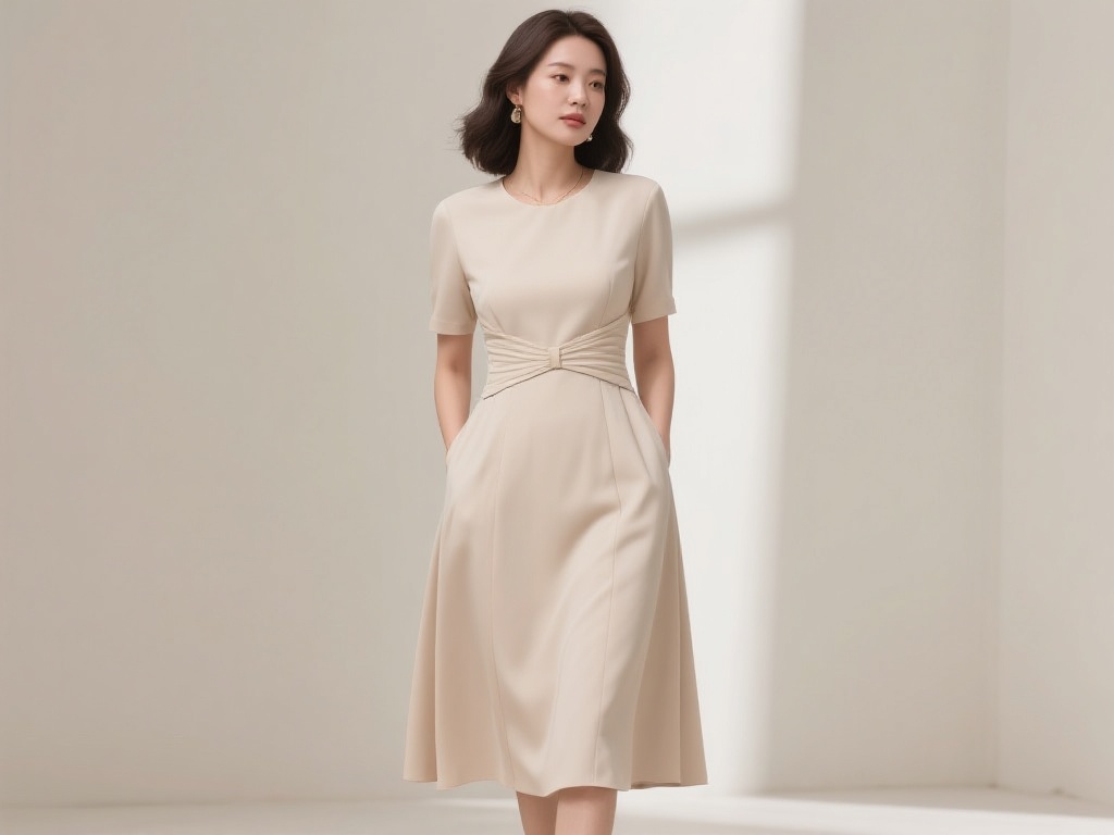 选择适合自己体型的连衣裙是提升气质的第一步。苹果型